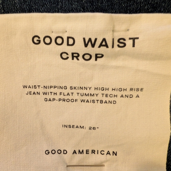 Good American Good Waist Skinny High Rise Crop Jean Size 15, NWT - Picture 7 of 8